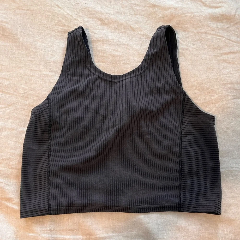 Lululemon Athletica Black Ribbed Sports Bra - Picture 3 of 3